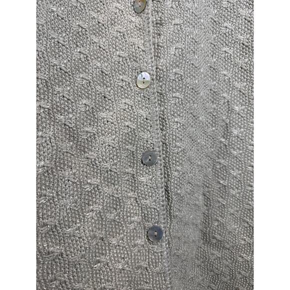 Reba Rose Made In New York Sweater Short Sleeve Cardigan Knit Womens Size Large - Picture 4 of 5